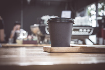 Working in coffee shop.