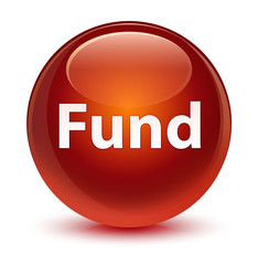 Fund glassy brown round button