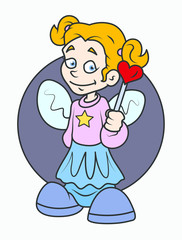 Cartoon Angel Girl