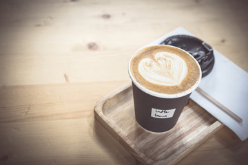 Working in coffee shop.