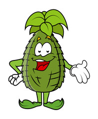 Happy Cartoon Pineapple Vector