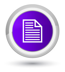 Document page icon prime purple round button