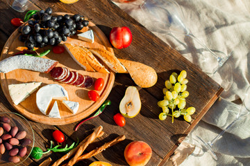 Refreshing  Rosa Wine in a Glass .        