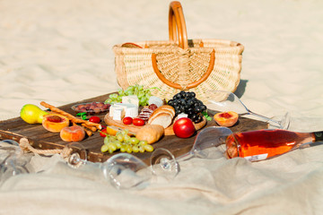 Refreshing  Rosa Wine in a Glass .        
