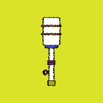 white grenade launcher on yellow background clip art preview