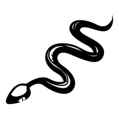 Tropical snake icon, simple style