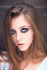 Obraz premium Beautiful girl on the street close-up