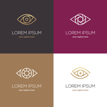 Four linear eye logo