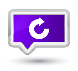 Reply arrow icon prime purple banner button