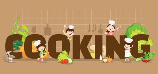 Cooking concept illustration