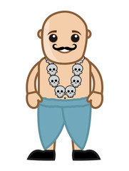 Cartoon Devil Man taantrik Smiling