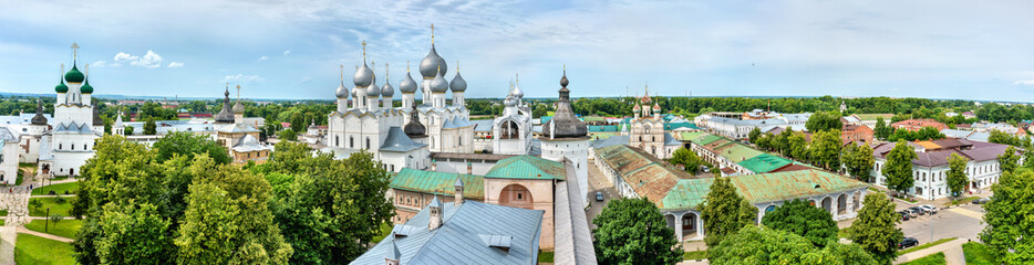Panorama of Rostov Kremlin in Yaroslavl Oblast of Russia