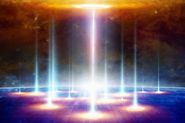 Teleportation to another world or dimension, secret scientific experiment © IgorZh