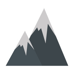 snowy mountains isolated icon