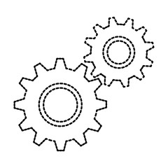 gears machine isolated icon