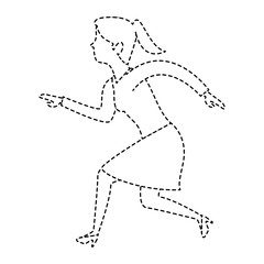 successful businesswoman running avatar character