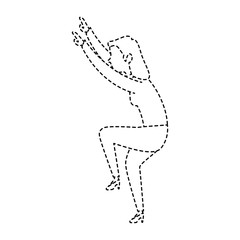 Fototapeta premium successful businesswoman climbing avatar character
