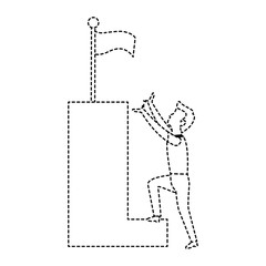 businessman with podium avatar character