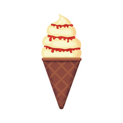 ice cream illustration. Summer food vector.