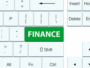 Finance green keyboard button