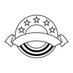 united states of america seal with ribbon