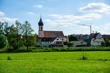 Fototapeta na wymiar Stadtpanorama von Dürrwangen