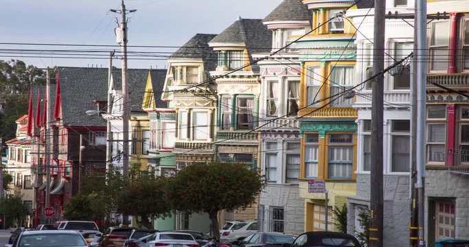 San Francisco Architecture. A view of the classic Ornate Victorian Architecture in San Francisco's Haight District.