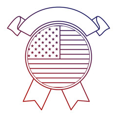 united states of america seal with ribbon