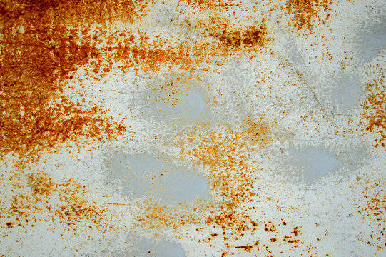 Old metal wall texture background with scratches and cracks.