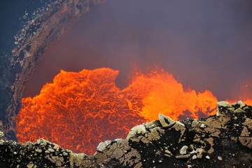 Masaya active volcano lava lake Nicaragua