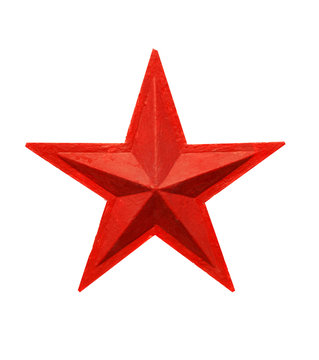 isolated red star Soviet star