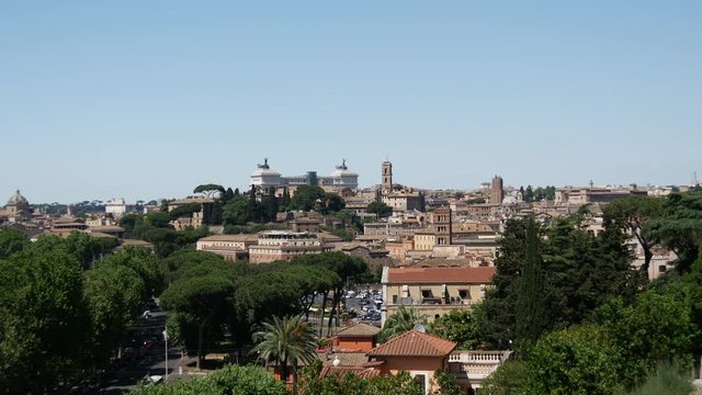 Look out over Rome from viale nino manfredi street in Italy