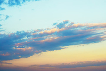 Sunset on the seashore. City View Walk along the seafront