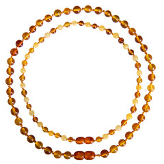 amber beads accessory isolated on white