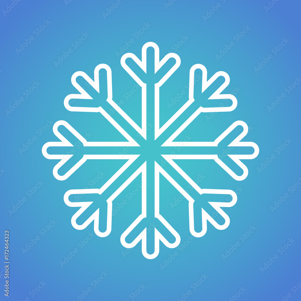 Canvas Prints snowflake icon. vector illustration.