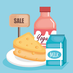 supermarket set products icon