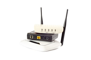 LAN Network switch modem with RJ-45 connector