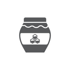 Jar honey icon .