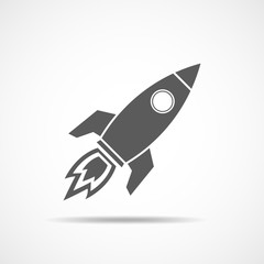 Rocket icon. Vector illustration. © chekman