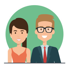 young people couple icon