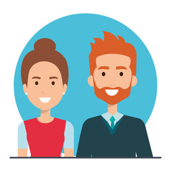 young people couple icon