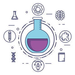 brain storming set icons