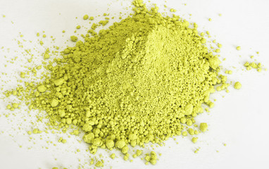 gold pigment isolated over white
