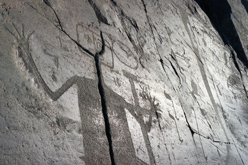 Petroglyphs of Lake Onega Cape Besov Nos. Russia, Karelia