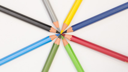 matite colorate forma stella