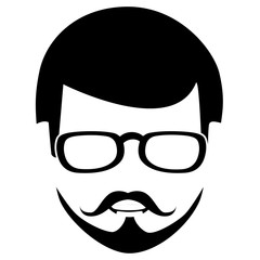 young man head avatar character