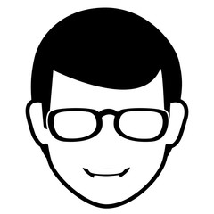 young man head avatar character
