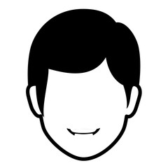 young man head avatar character