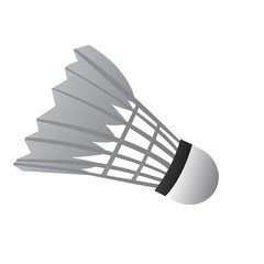 Isolated badminton shuttlecock on a white background, Vector illustration