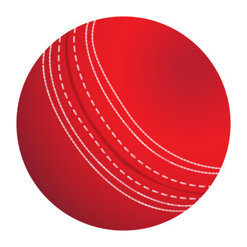 Isolated cricket ball on a white background, Vector illustration
